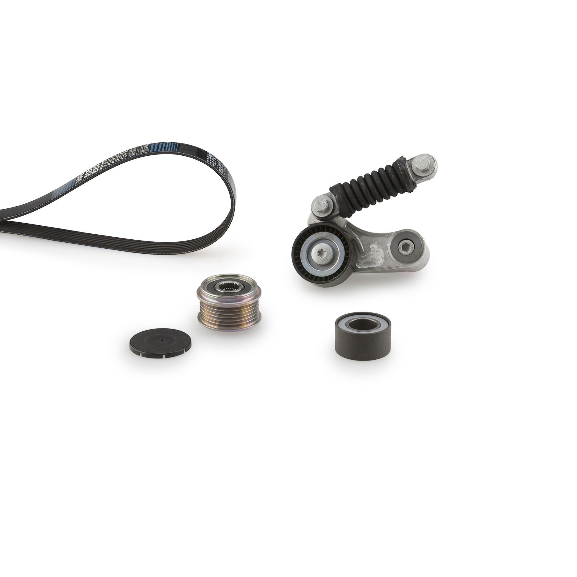 V formos rumbuotas diržas, komplektas GATES K096PK1640