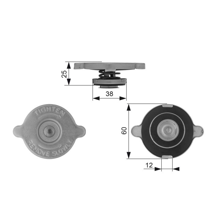 Radiatoriaus dangtelis GATES RC132