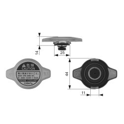 Radiatoriaus dangtelis GATES RC134