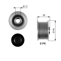 Laisvos eigos sankaba, kint. sr. generatorius GATES OAP7071