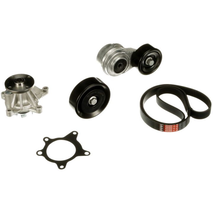 Vandens siurblys + V formos rumbuotas diržas, komplektas GATES KP96PK2138