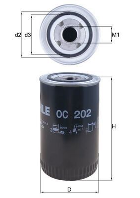Alyvos filtras KNECHT OC 202