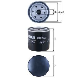 Alyvos filtras KNECHT OC 232