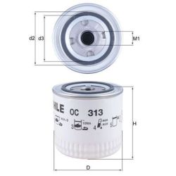 Alyvos filtras KNECHT OC 313