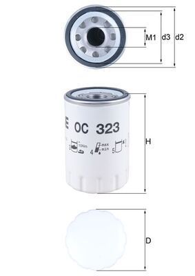 Alyvos filtras KNECHT OC 323