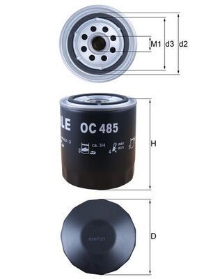 Alyvos filtras KNECHT OC 485