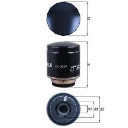 Alyvos filtras KNECHT OC 593/4