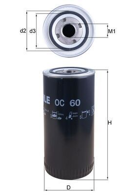 Alyvos filtras KNECHT OC 60