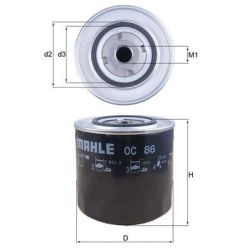 Alyvos filtras KNECHT OC 86
