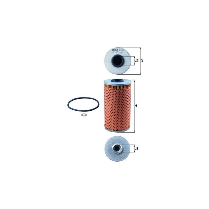 Alyvos filtras KNECHT OX 103D