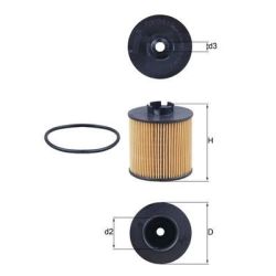 Alyvos filtras KNECHT OX 341D