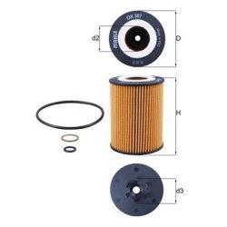 Alyvos filtras KNECHT OX 367D