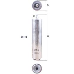 Kuro filtras KNECHT KL 169/4D