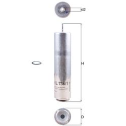 Kuro filtras KNECHT KL 736/1D