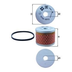 Kuro filtras KNECHT KX 13D