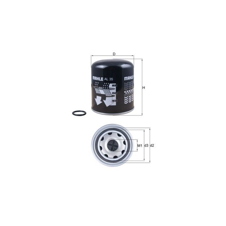 Oro džiovintuvo kasetė, suspausto oro sistema KNECHT AL 35