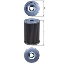 Hidraulinis filtras, vairo sistema KNECHT HX 34