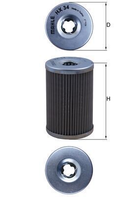 Hidraulinis filtras, vairo sistema KNECHT HX 34