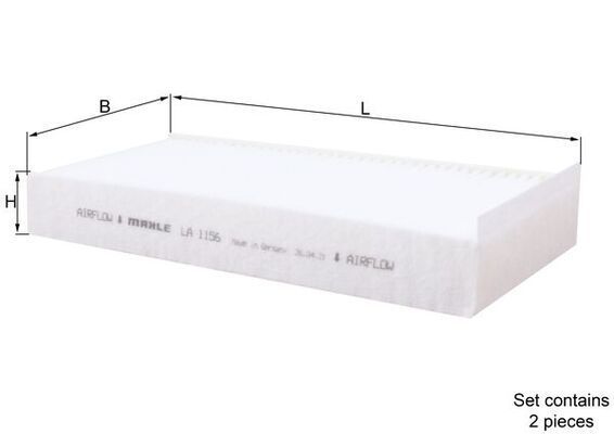 Filtras, salono oras KNECHT LA 1156/S