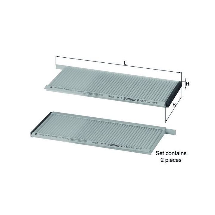 Filtras, salono oras KNECHT LA 195/S