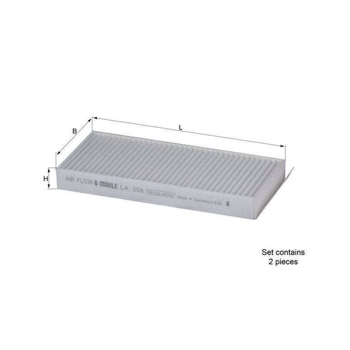 Filtras, salono oras KNECHT LA 356/S