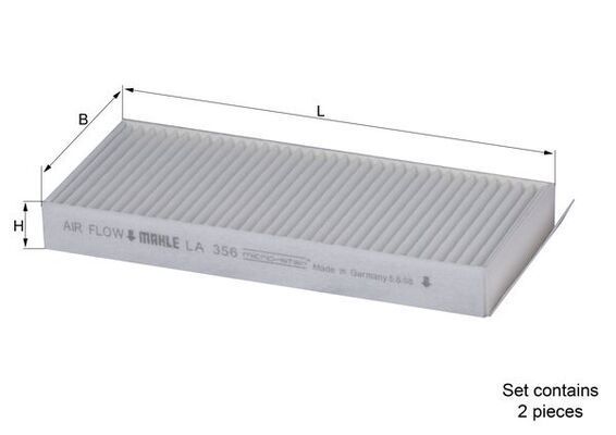 Filtras, salono oras KNECHT LA 356/S