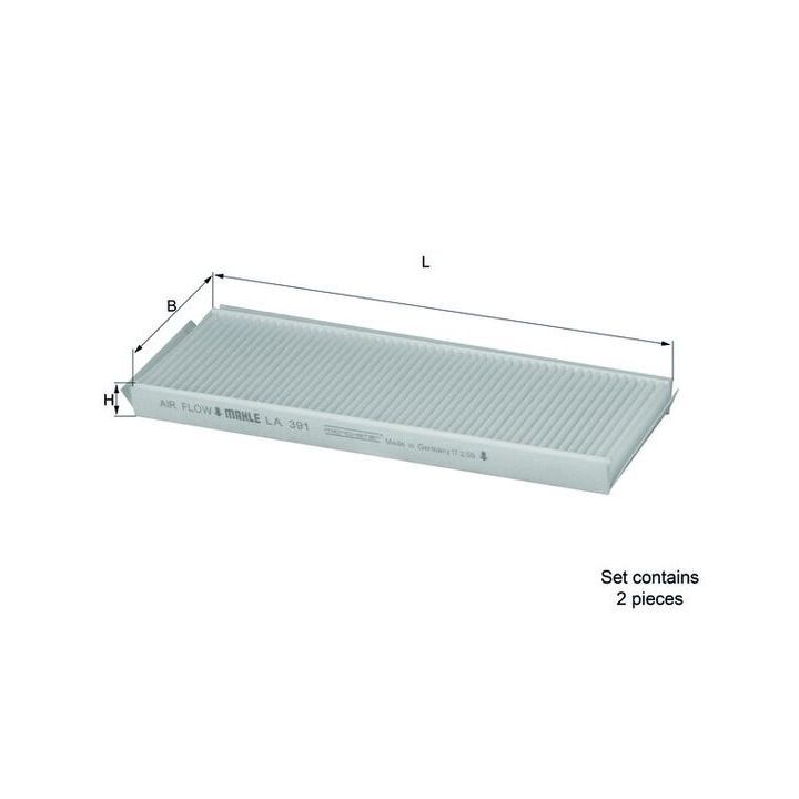 Filtras, salono oras KNECHT LA 391/S