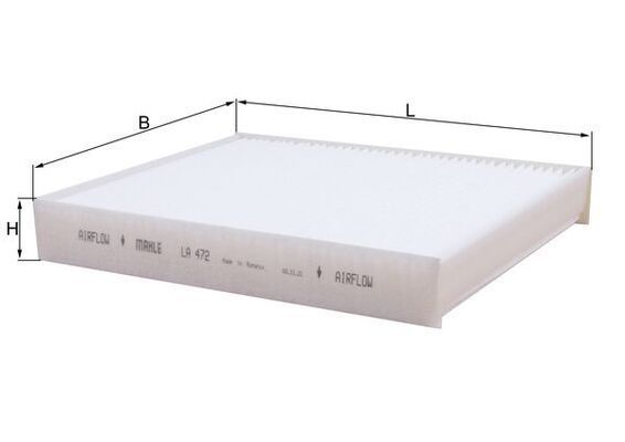 Filtras, salono oras KNECHT LA 472