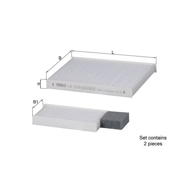 Filtras, salono oras KNECHT LA 570/S