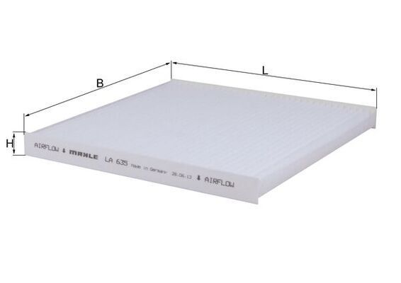 Filtras, salono oras KNECHT LA 635