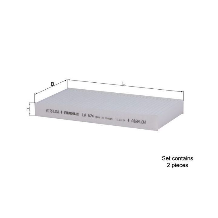 Filtras, salono oras KNECHT LA 674/S