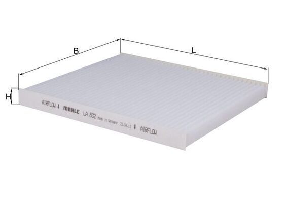 Filtras, salono oras KNECHT LA 832