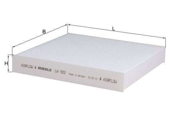 Filtras, salono oras KNECHT LA 922