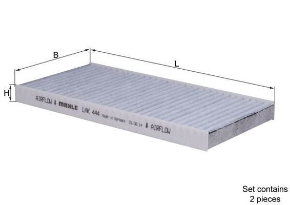 Filtras, salono oras KNECHT LAK 444/S