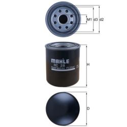 Filtras, hidraulinė sistema KNECHT HC 28