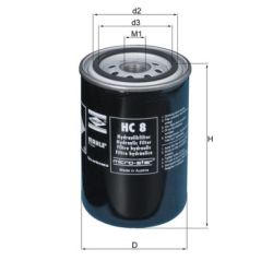 Filtras, hidraulinė sistema KNECHT HC 8