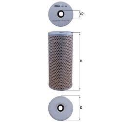 Filtras, hidraulinė sistema KNECHT HX 89