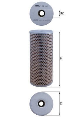 Filtras, hidraulinė sistema KNECHT HX 89