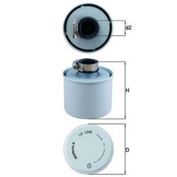 Oro filtras, kompresoriaus įvadas KNECHT LX 1245