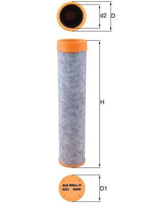 Antrinis oro filtras KNECHT LXS 7045