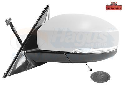 Išorinis veidrodėlis VAN WEZEL 0246827