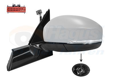 Išorinis veidrodėlis VAN WEZEL 0262807