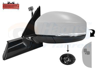 Išorinis veidrodėlis VAN WEZEL 0262825