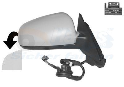 Išorinis veidrodėlis VAN WEZEL 0332808