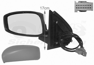 Išorinis veidrodėlis VAN WEZEL 1625817