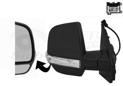 Išorinis veidrodėlis VAN WEZEL 1638814