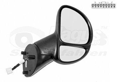 Išorinis veidrodėlis VAN WEZEL 1640818