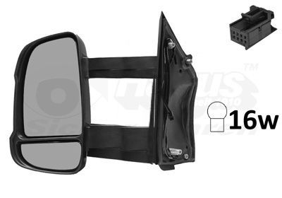 Išorinis veidrodėlis VAN WEZEL 1651821