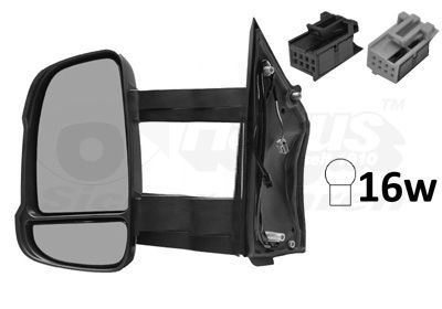 Išorinis veidrodėlis VAN WEZEL 1651823