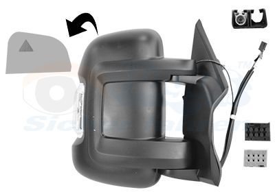 Išorinis veidrodėlis VAN WEZEL 1652824